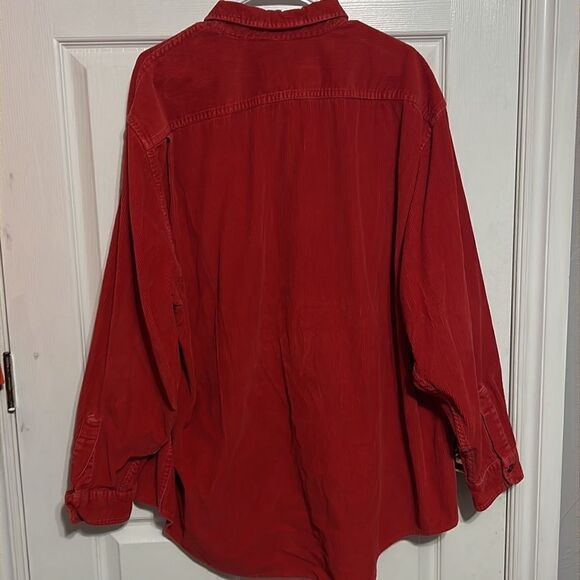 🔥 ABERCROMBIE BIG SHIRTS 100% Quality Red Thick Corduroy Shirt - EXCELLENT - XL - Picture 5 of 9